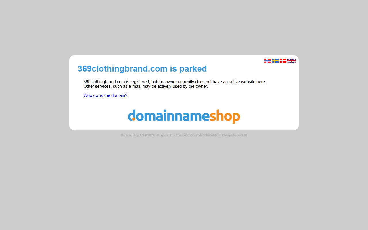 369clothingbrand.com screenshot