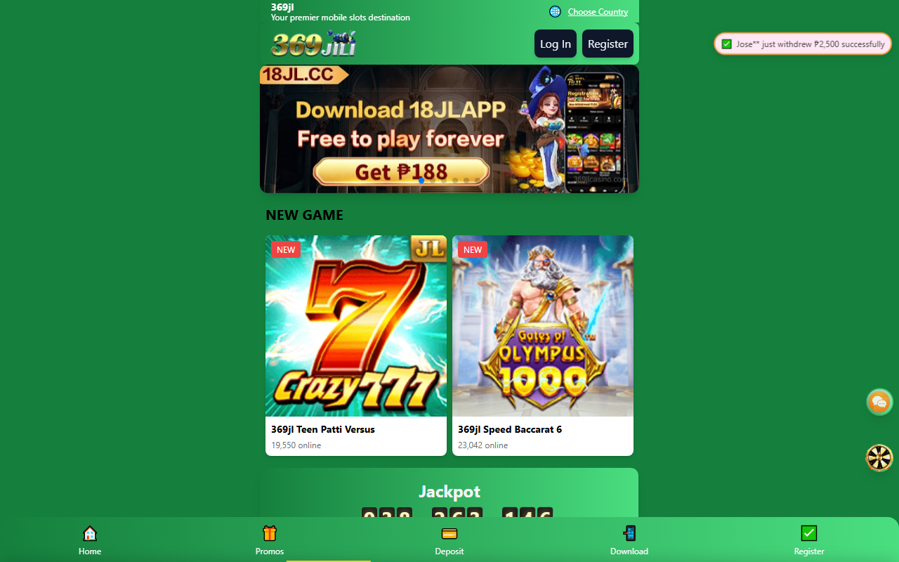 369jlcasino.com screenshot