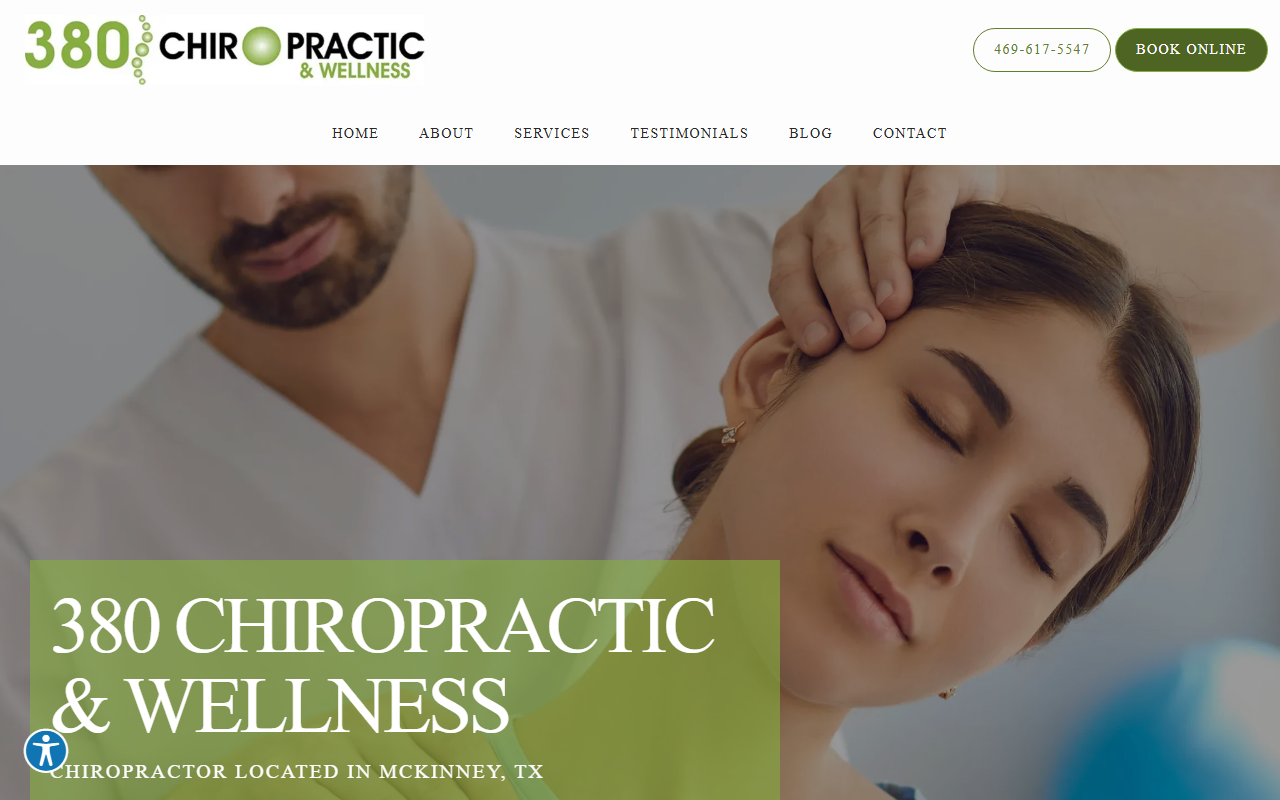 380chiropractic.com screenshot
