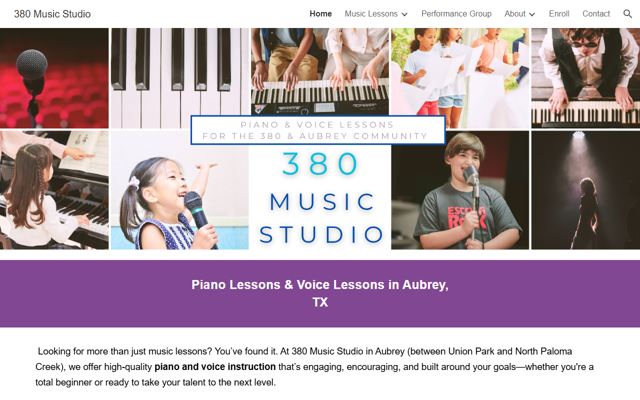 380musicstudio.com screenshot