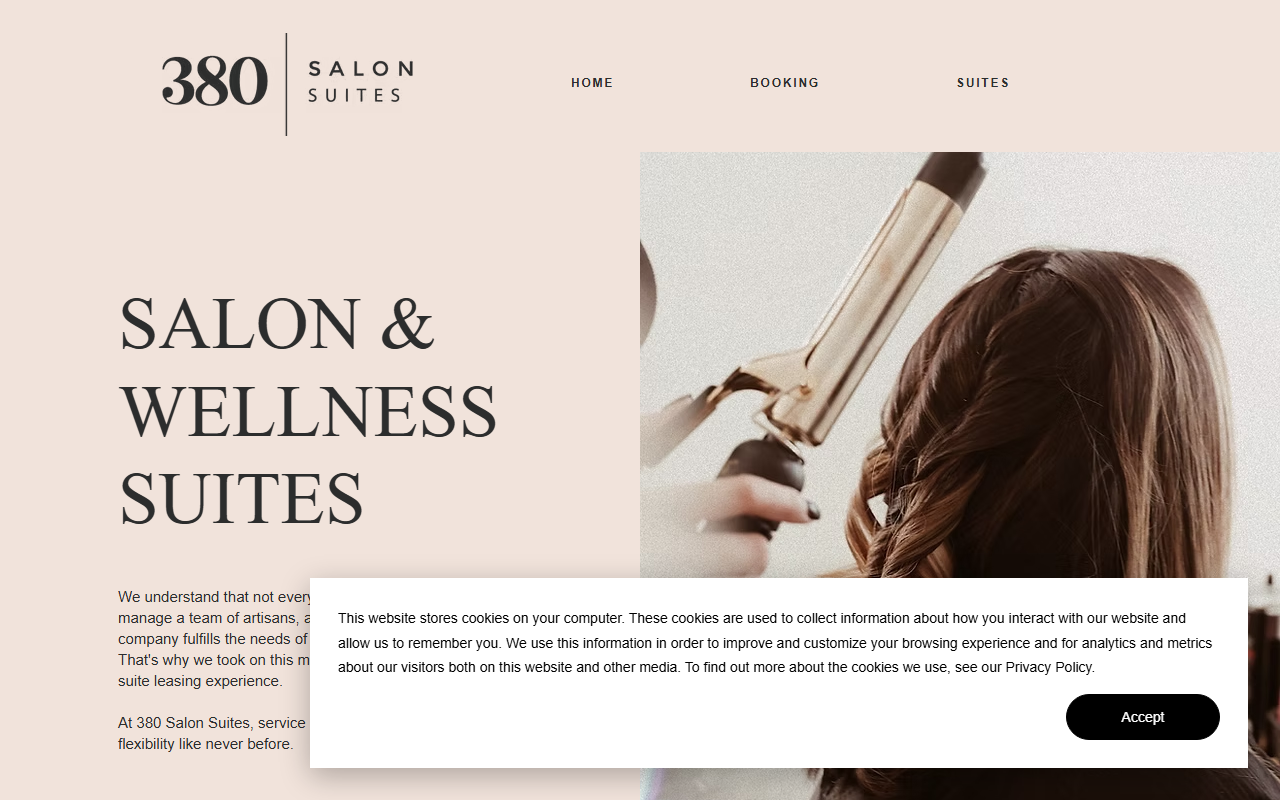 380salonsuites.com screenshot