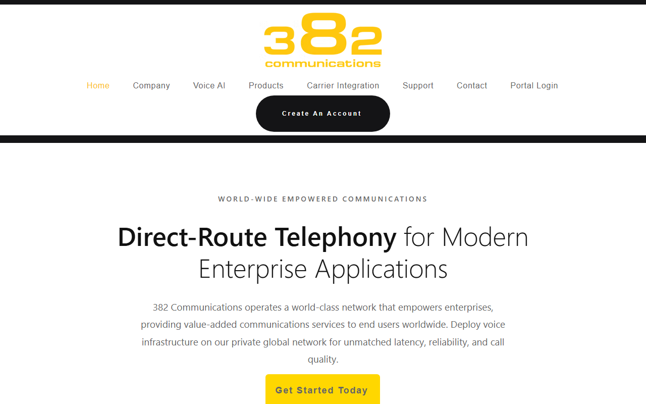 382-telecom.com screenshot