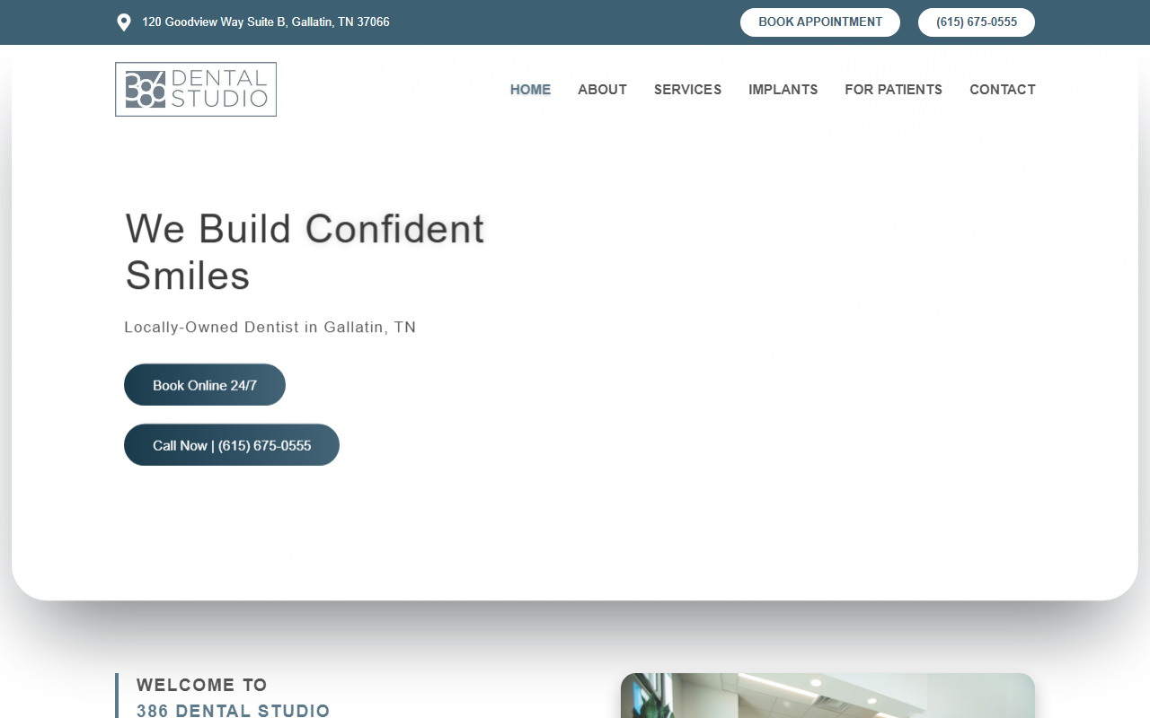 386dentalstudio.com screenshot