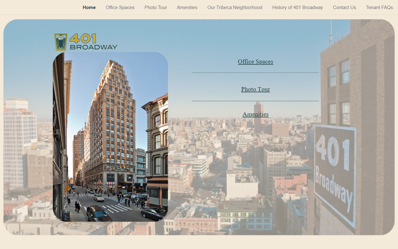 401broadway.com screenshot