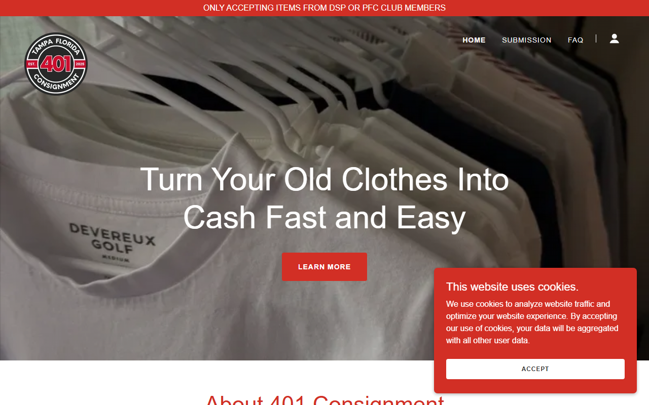 401consignment.com screenshot