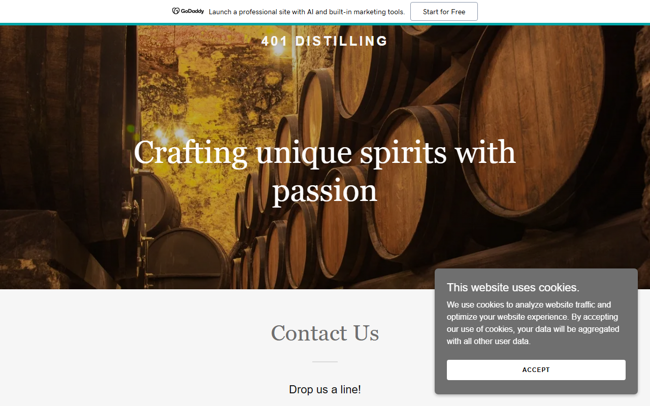 401distilling.com screenshot