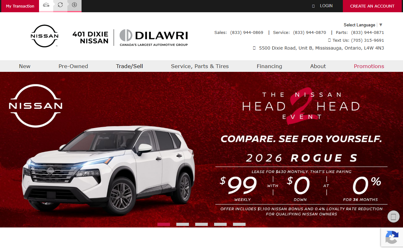 401dixienissan.com screenshot