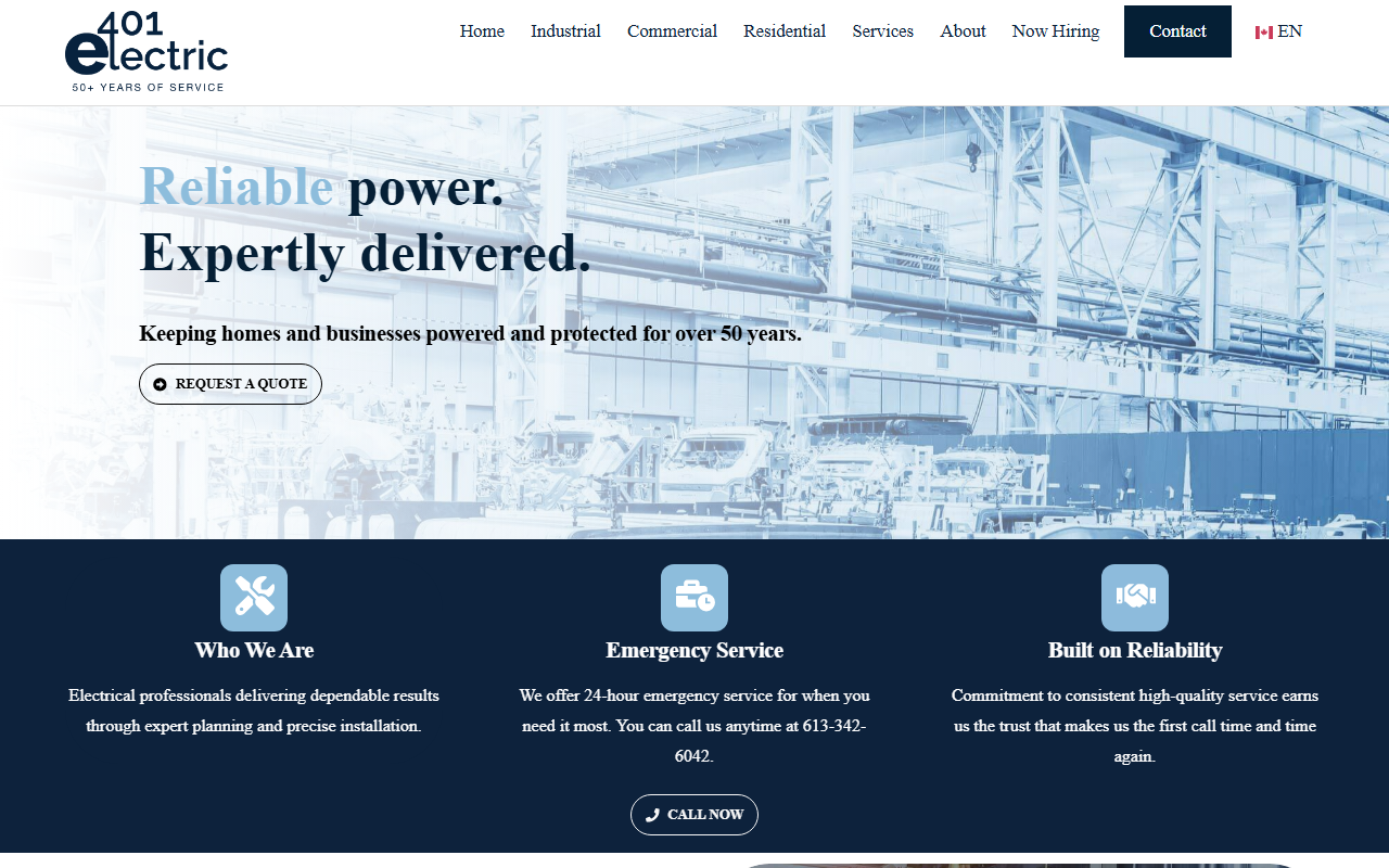401electric.com screenshot
