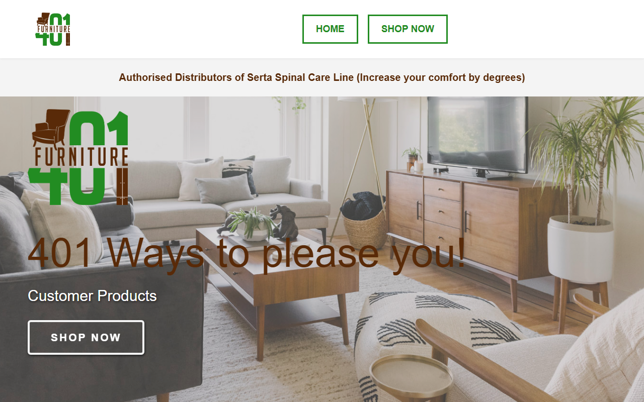 401furniture.com screenshot