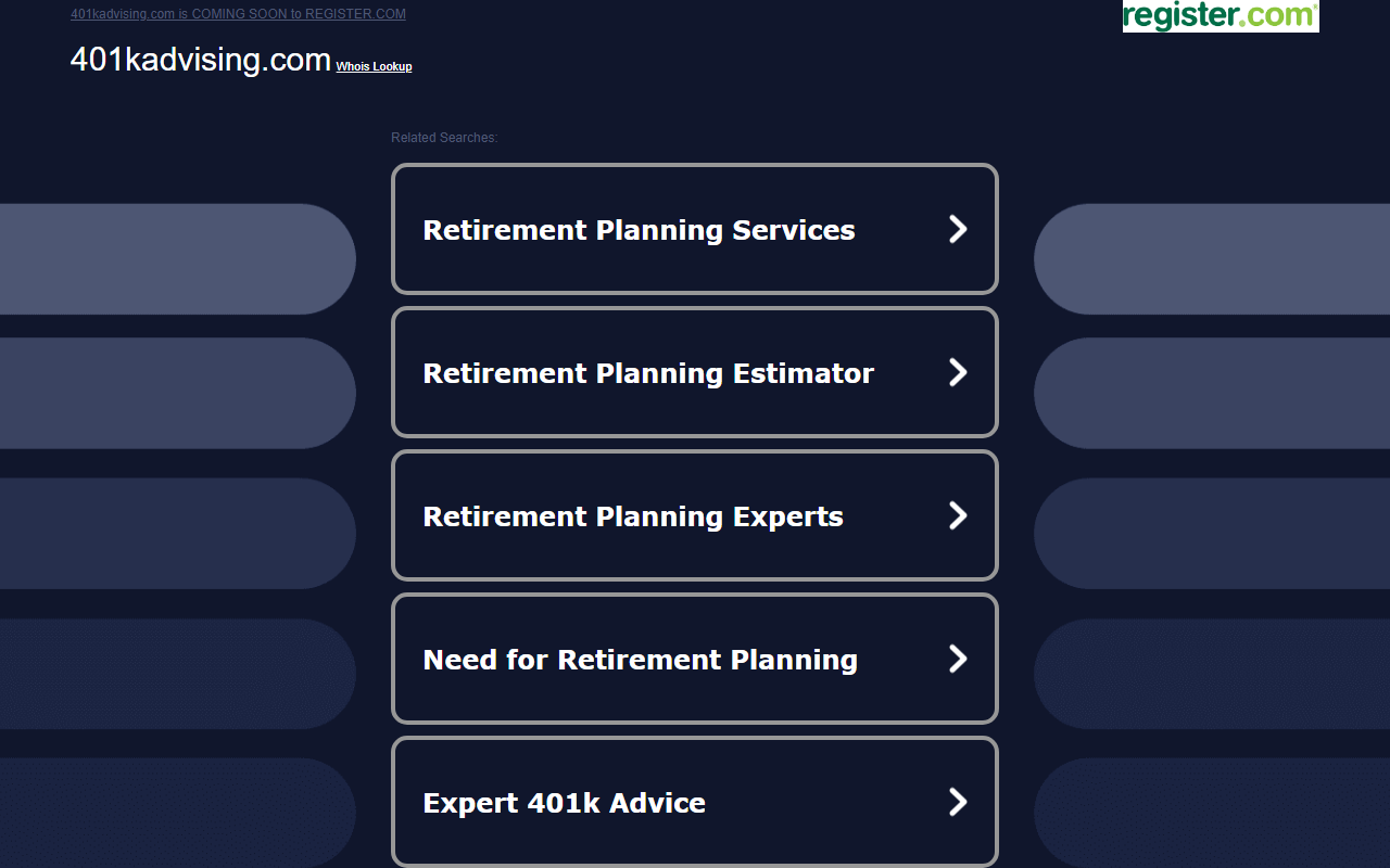 401kadvising.com screenshot