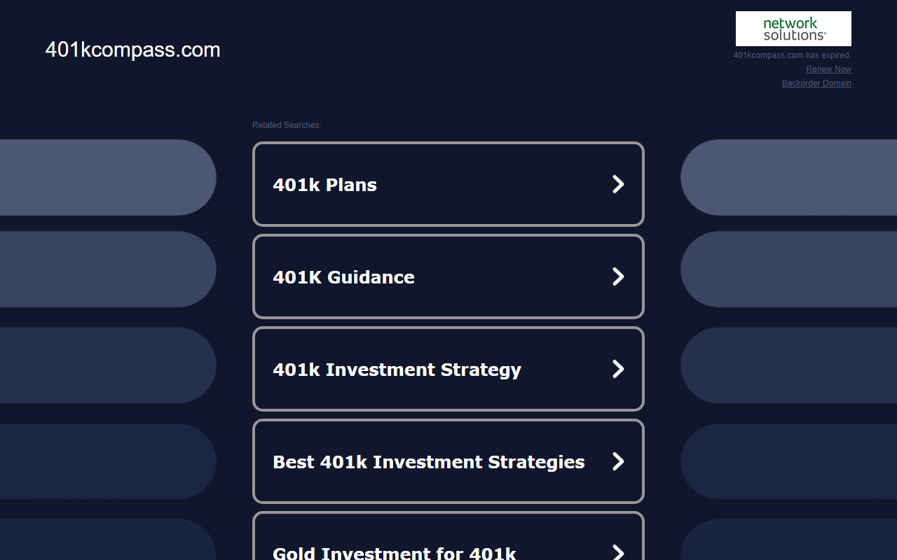 401kcompass.com screenshot