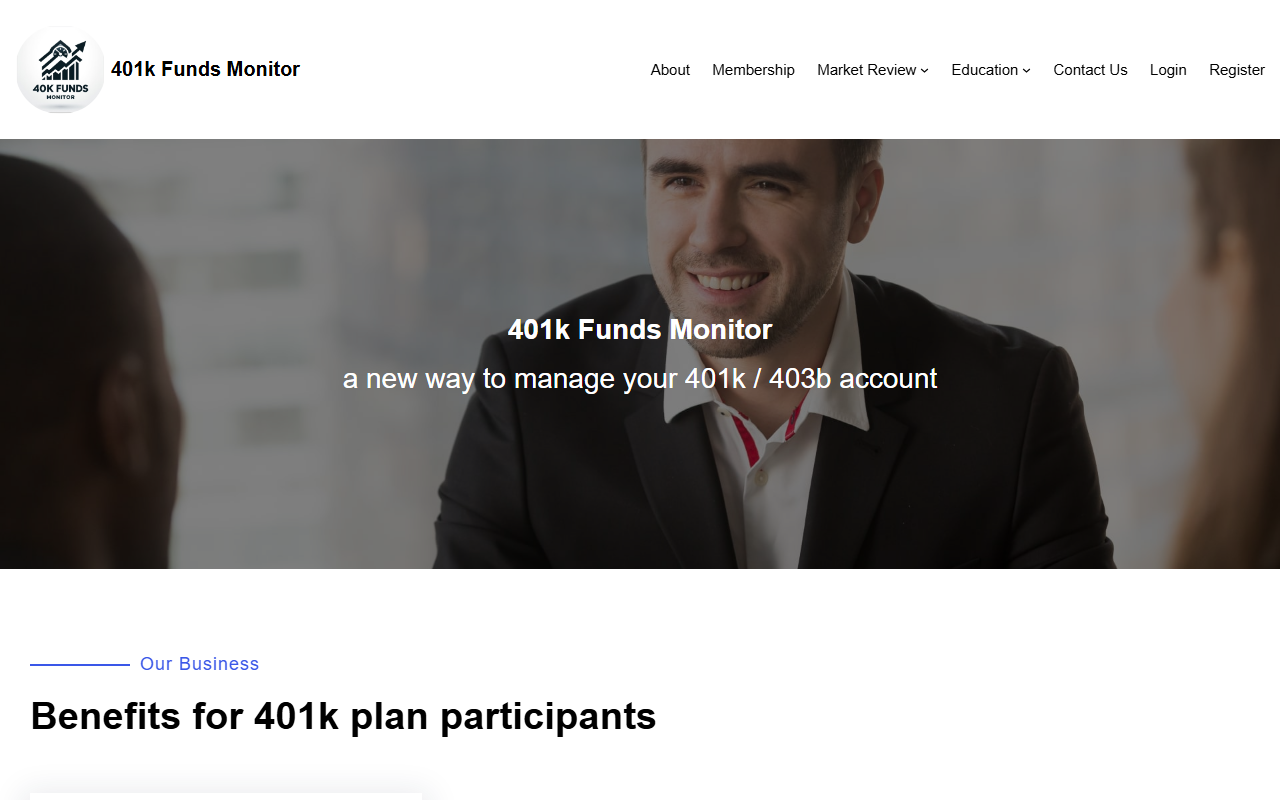 401kfundsmonitor.com screenshot