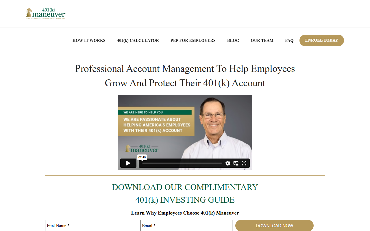 401kmanuever.com screenshot