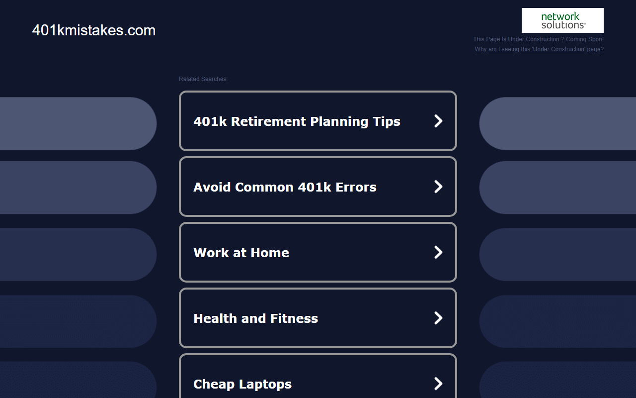 401kmistakes.com screenshot