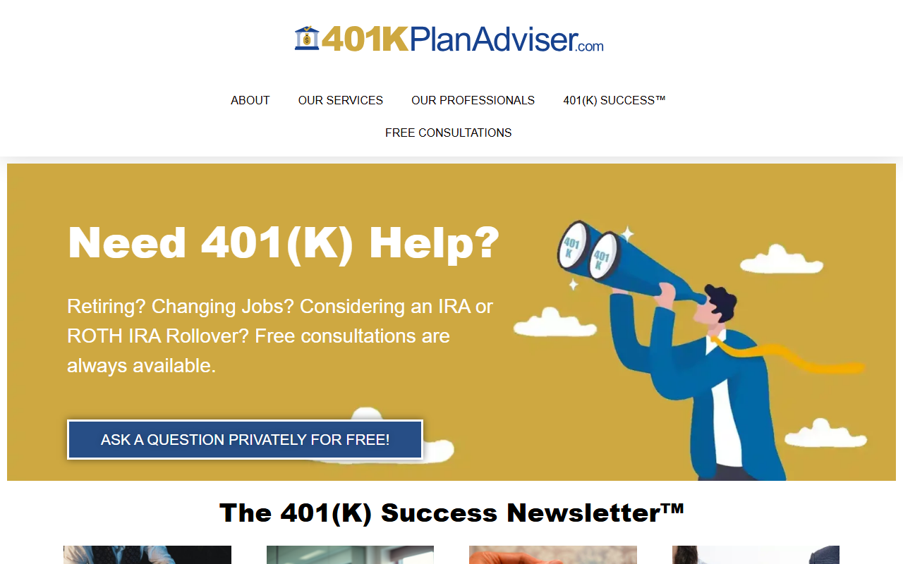 401kplanadviser.com screenshot