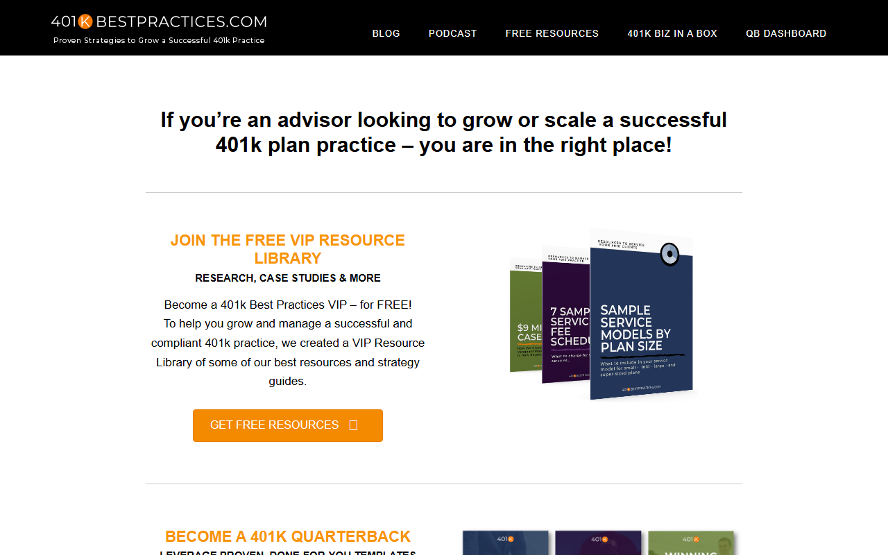 401kplanfaqs.com screenshot