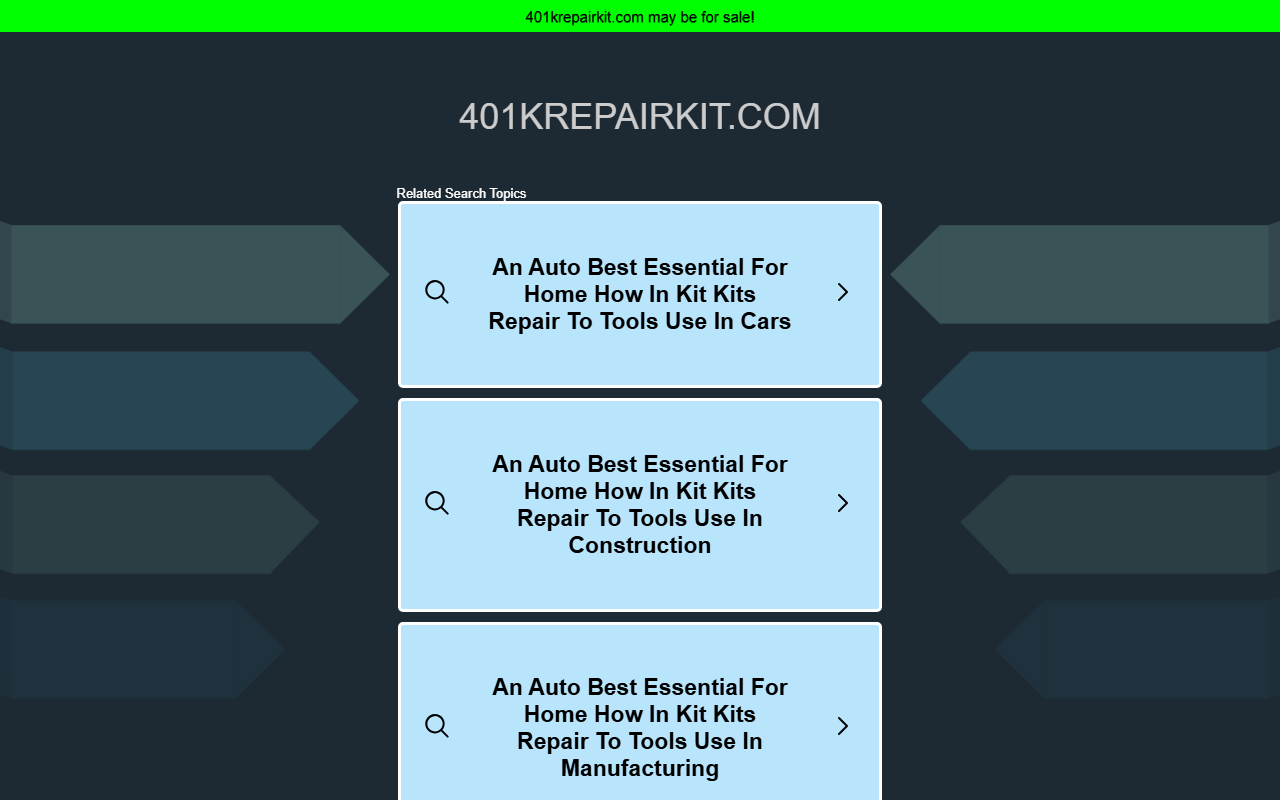 401krepairkit.com screenshot