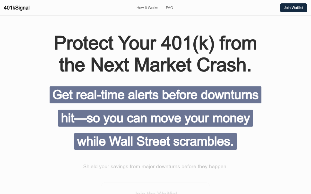 401ksignal.com screenshot