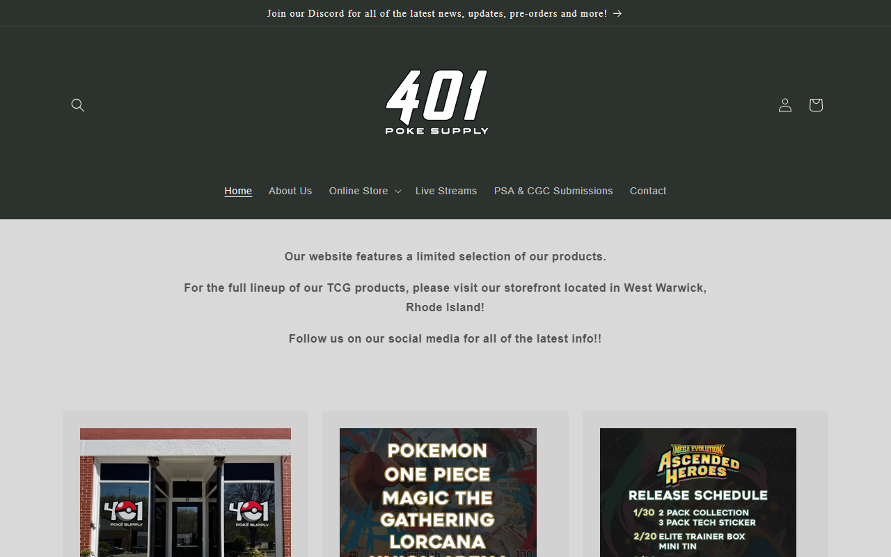 401pokesupply.com screenshot