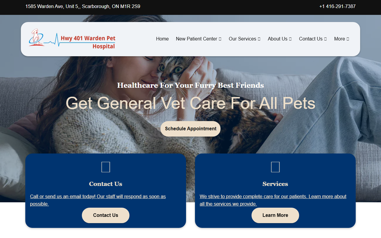 401wardenpet.com screenshot