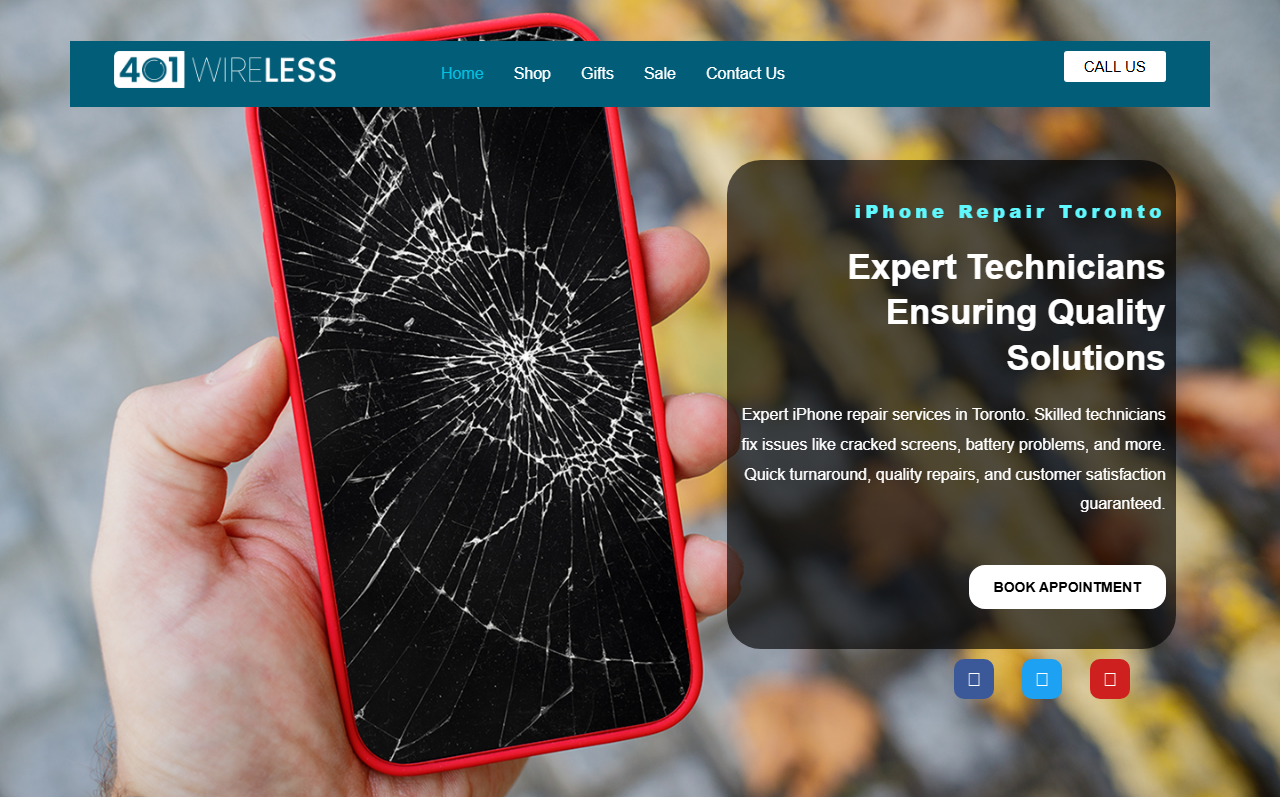 401wirelessinc.com screenshot