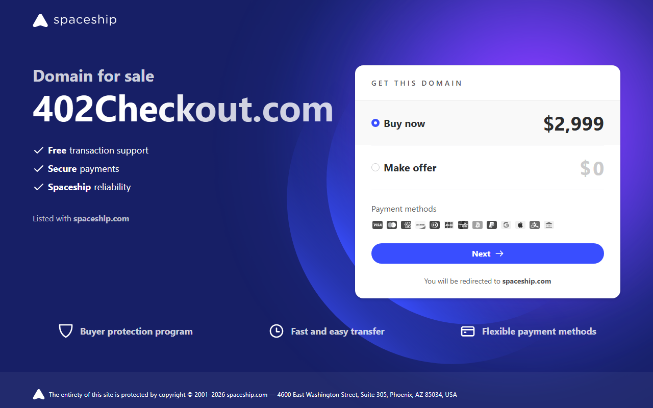 402checkout.com screenshot