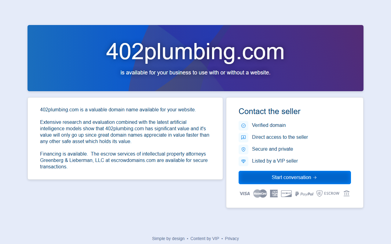 402plumbing.com screenshot