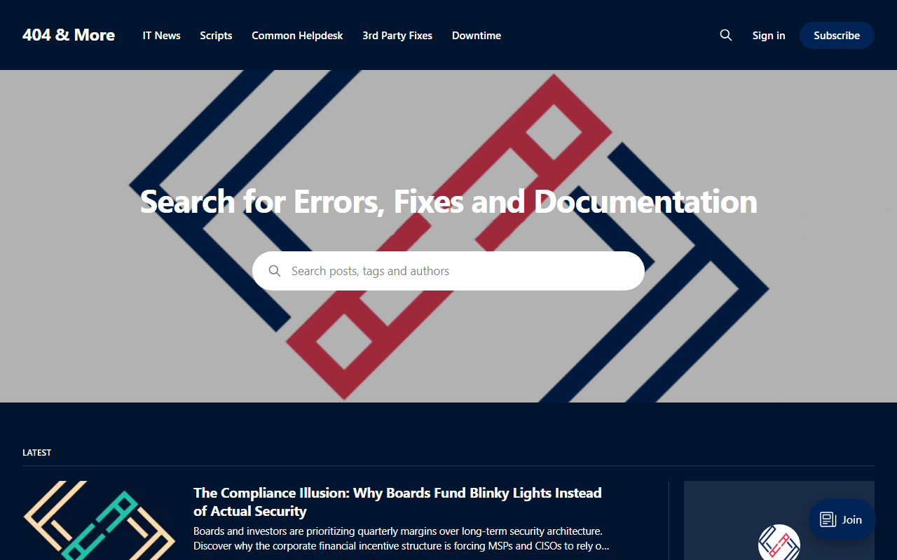 404andmore.com screenshot