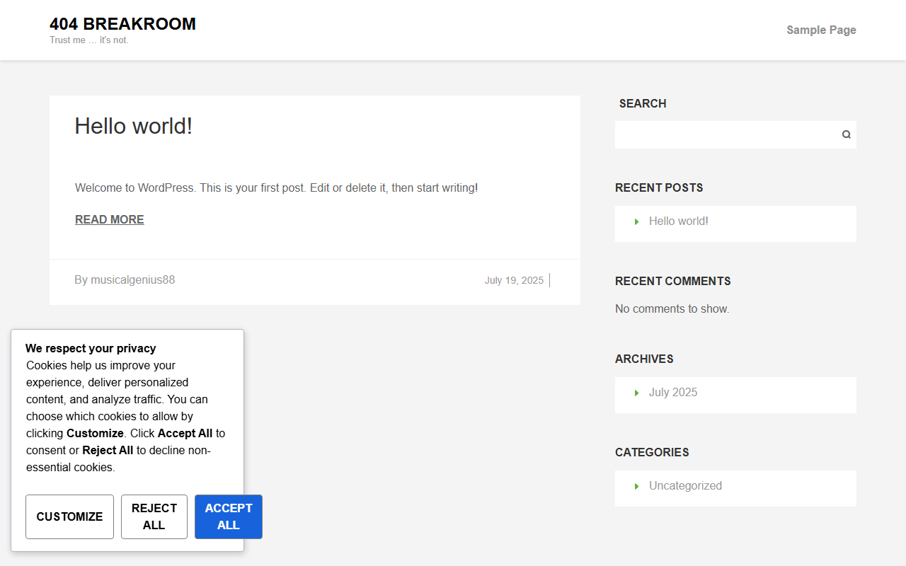 404breakroom.com screenshot