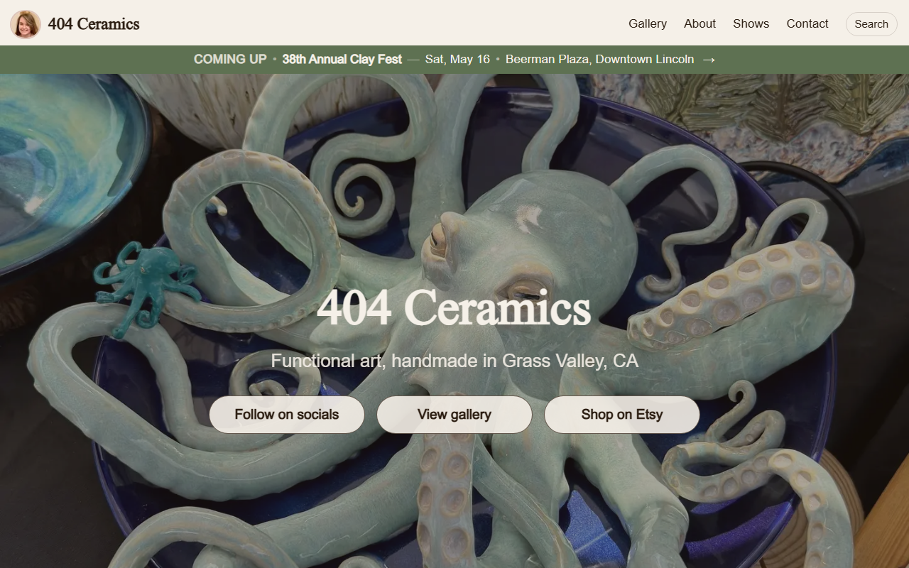 404ceramics.com screenshot