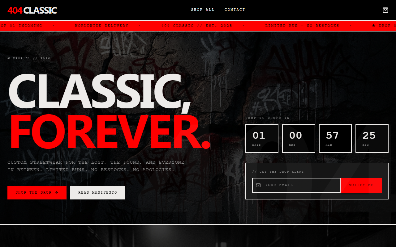 404classic.com screenshot