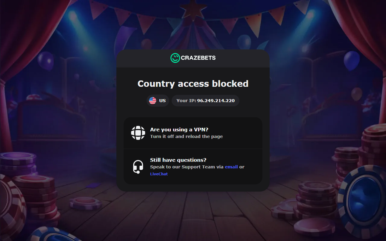 404crazebets.com screenshot