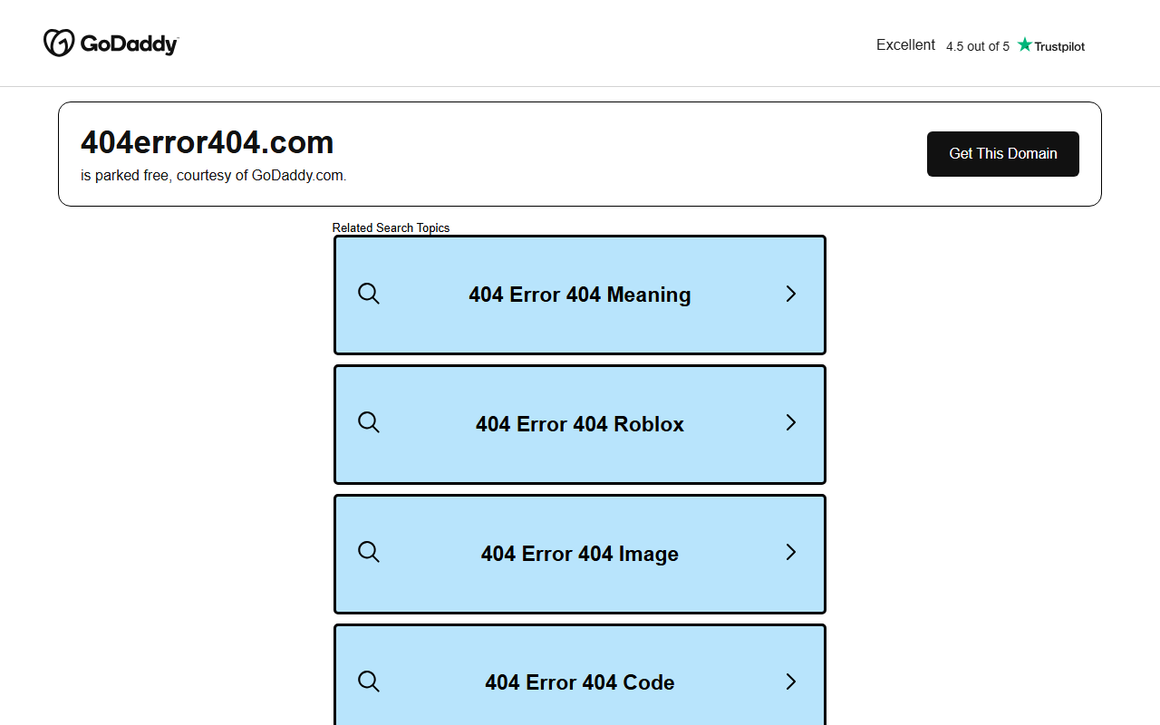404error404.com screenshot