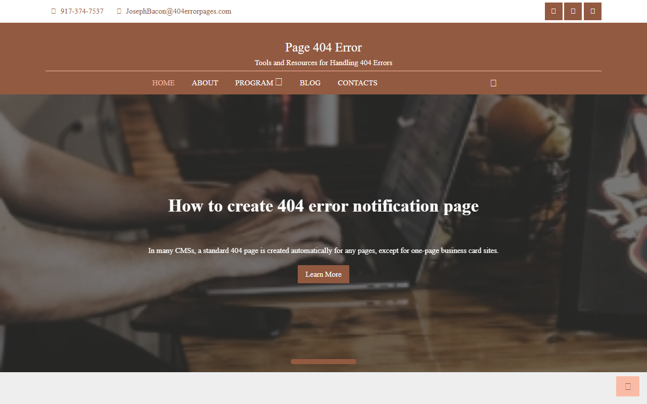 404errorpages.com screenshot
