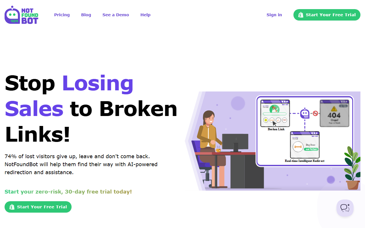 404notfoundbot.com screenshot