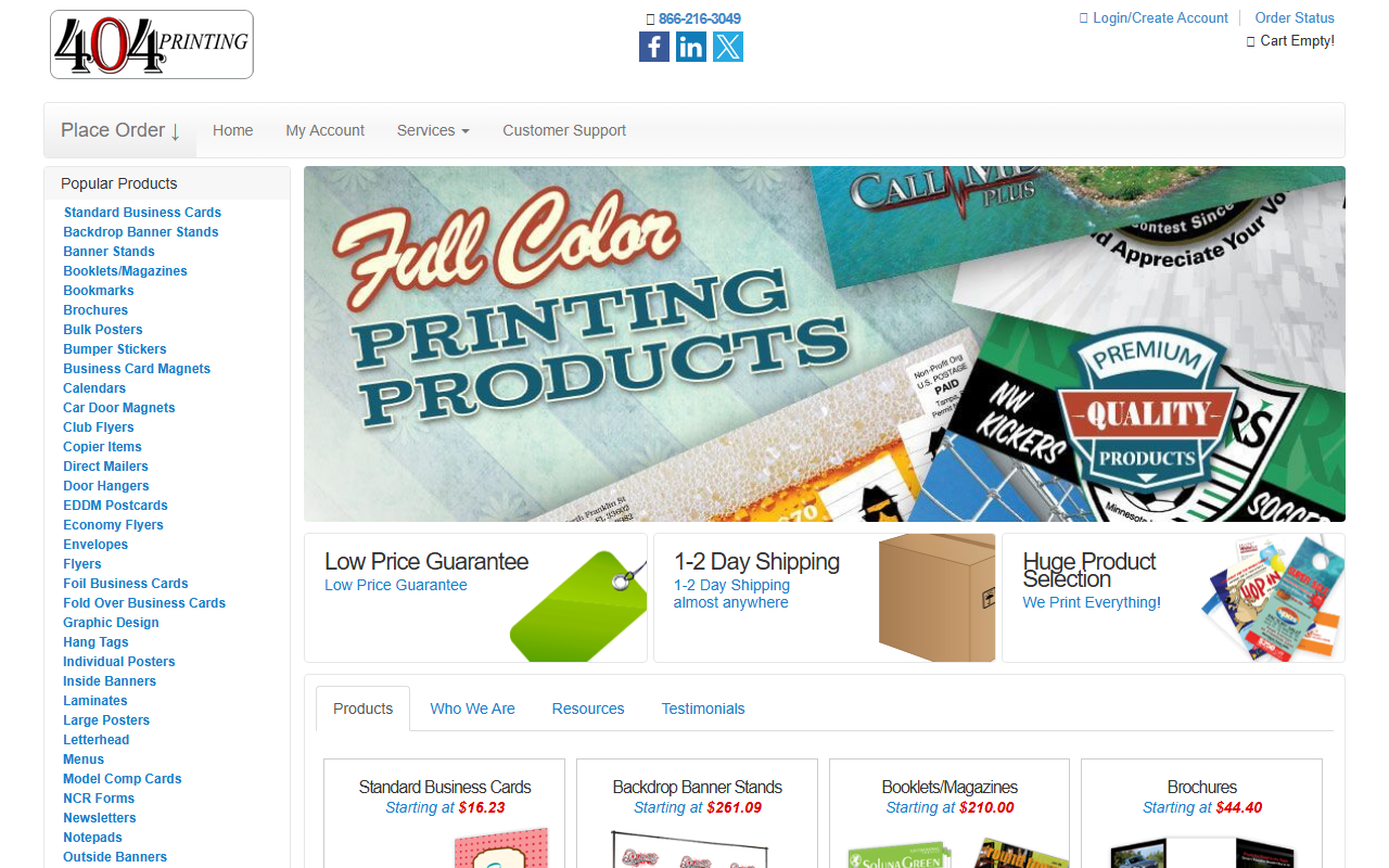 404printing.com screenshot