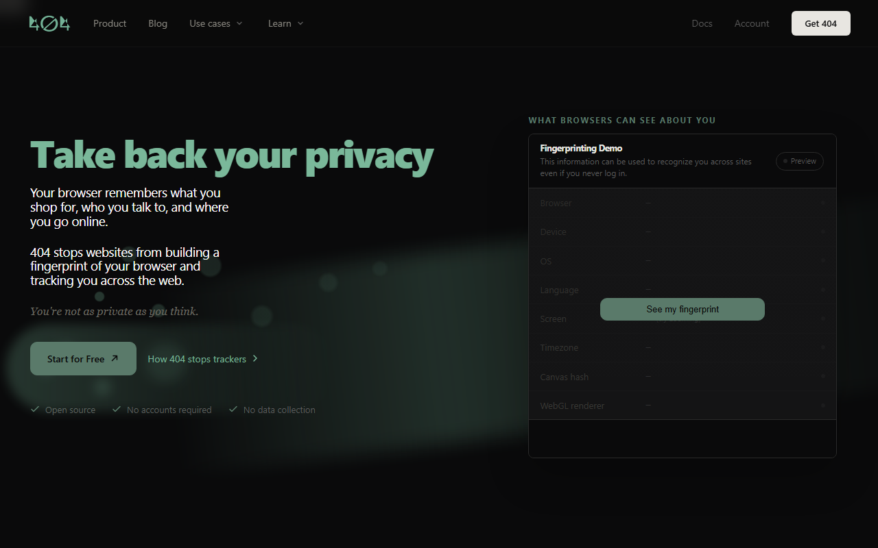 404privacy.com screenshot