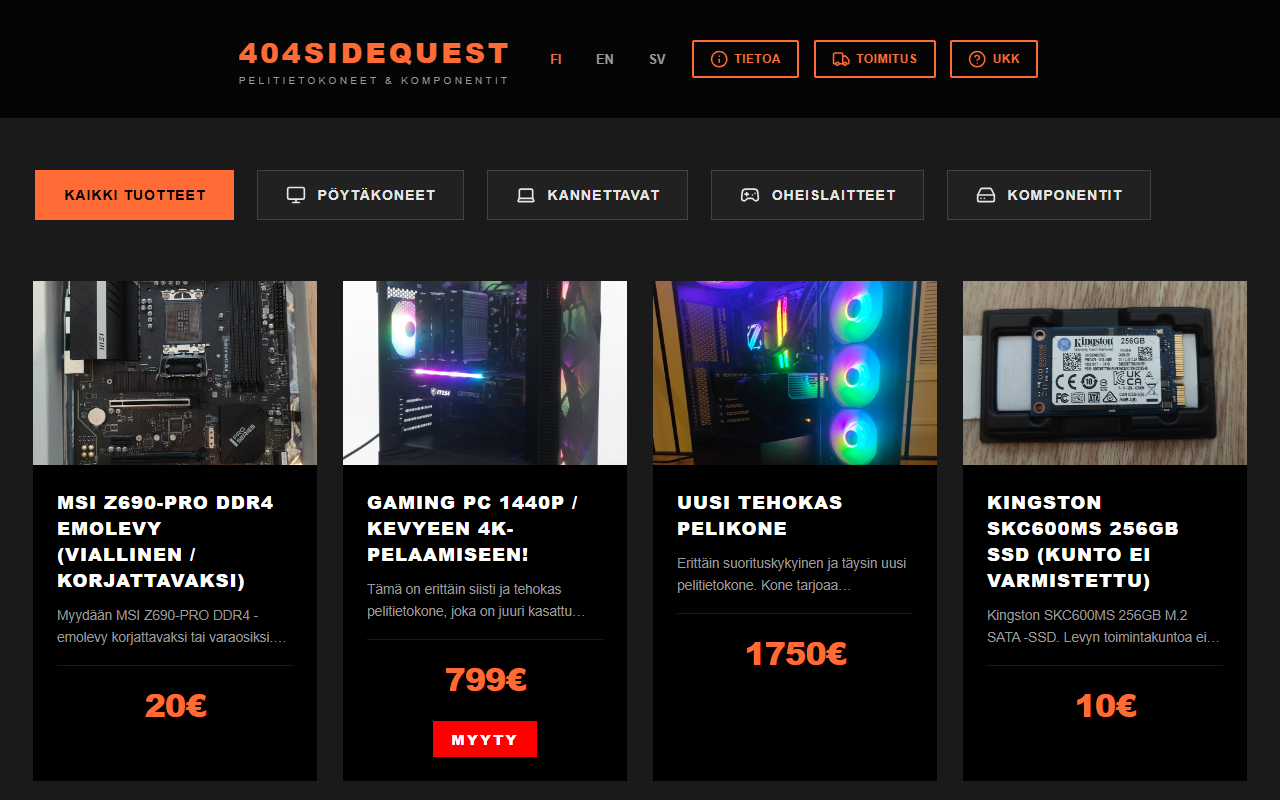 404sidequest.com screenshot