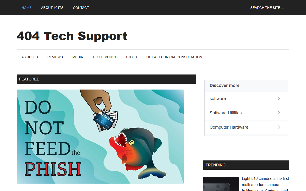 404techsupport.com screenshot