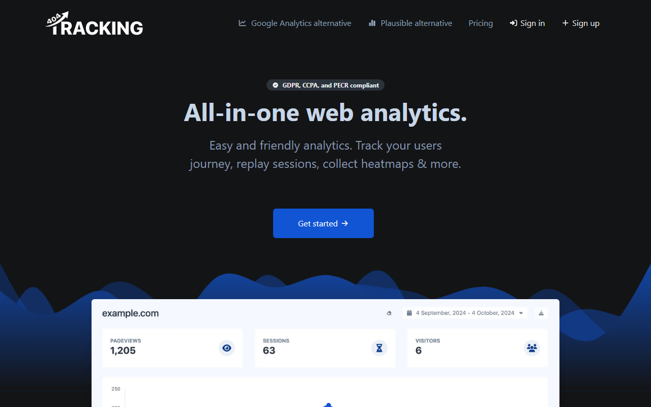 404tracking.com screenshot