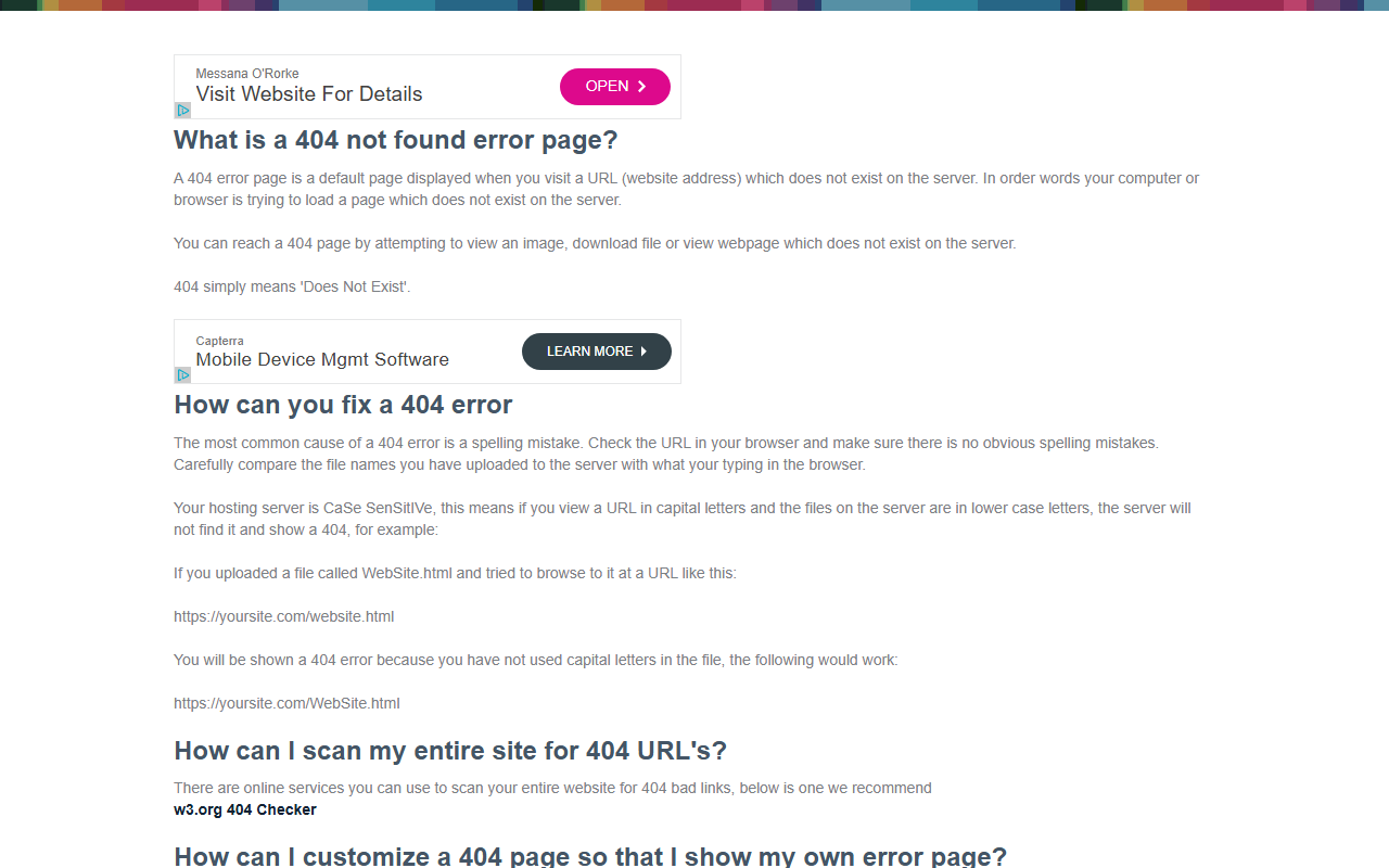 404tutorial.com screenshot