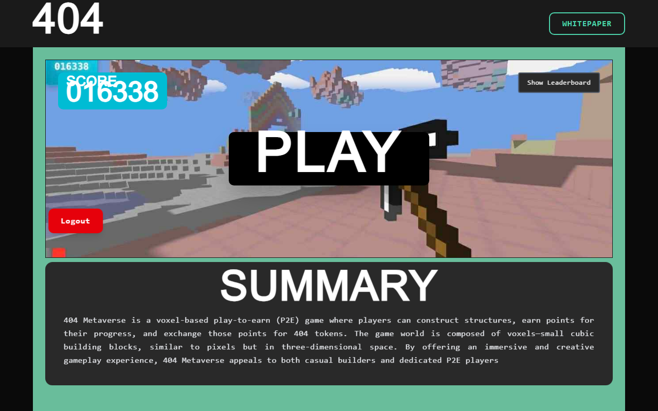 404universe.com screenshot