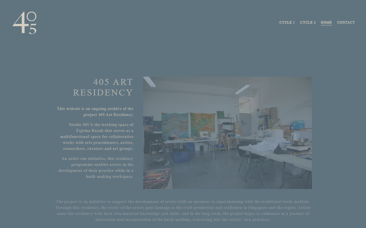 405artresidency.com screenshot