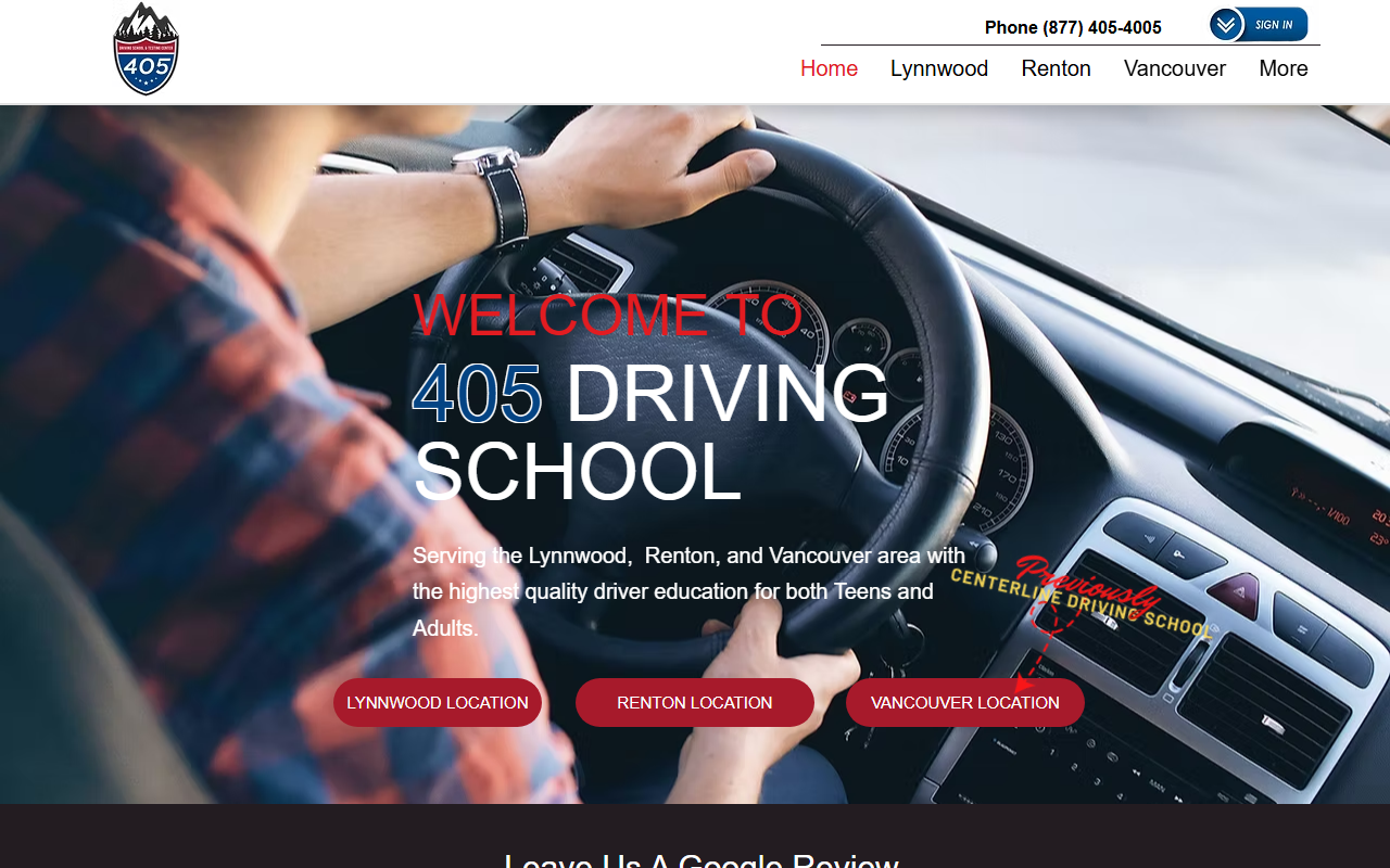405drivingschool.com screenshot