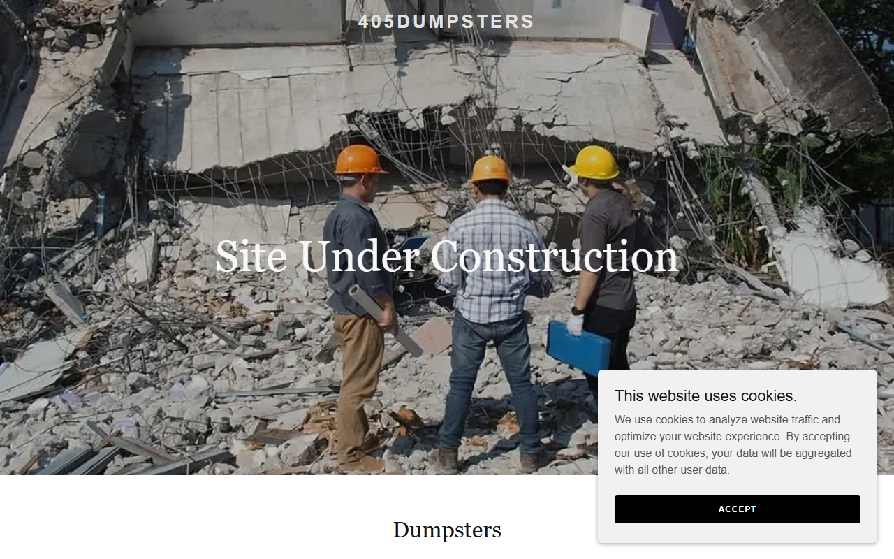 405dumpsters.com screenshot