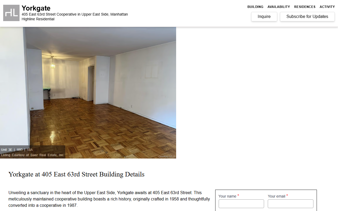 405east63rd.com screenshot