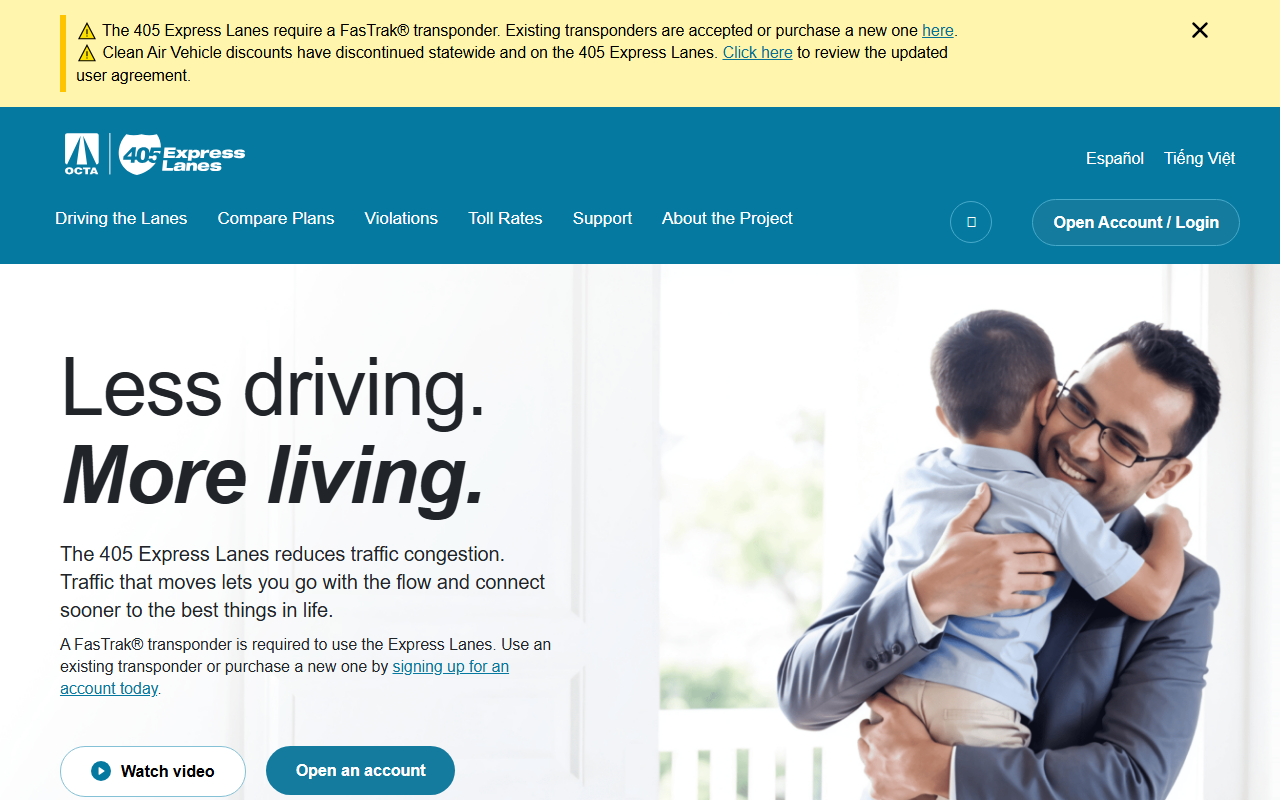 405expresslanes.com screenshot