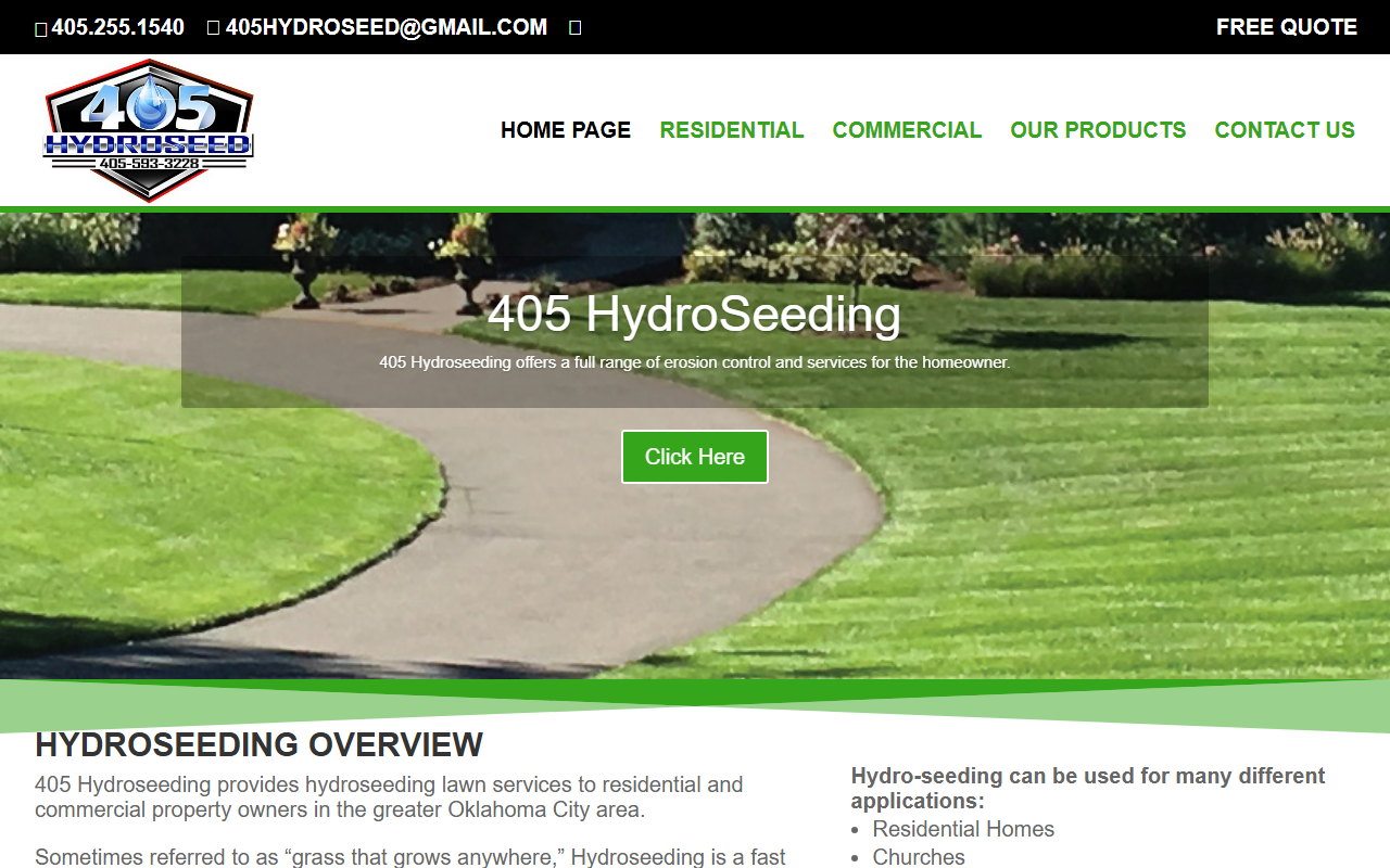 405hydroseeding.com screenshot