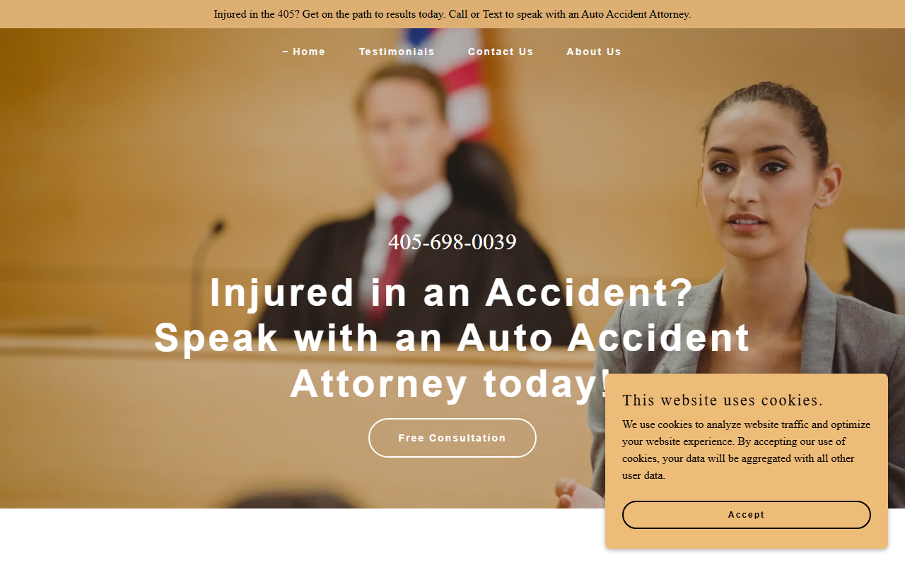 405injured.com screenshot