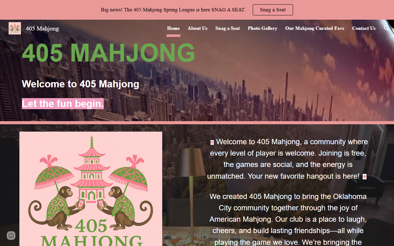 405mahjong.com screenshot